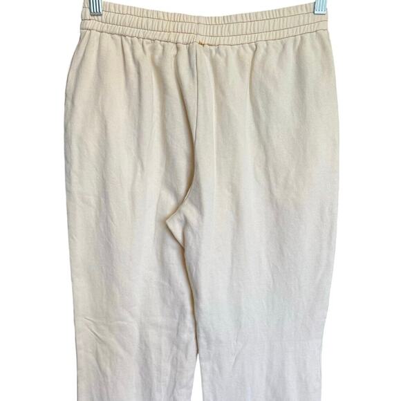 Yllw Yellow The Label Sweatpants Wide Leg Pants Terry Cotton Ivory Size Small - Picture 7 of 12